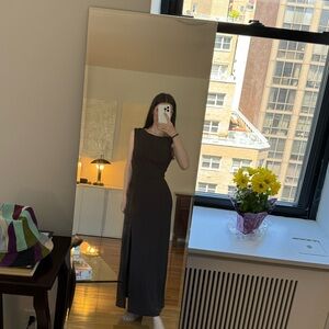 Max Mara bateau neckline gown